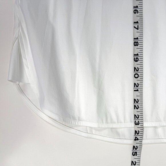 Chico’s Poplin Long Sleeve Cropped Shirt, White (Alabaster), US 12, Chico’s 2 - Picture 5 of 9